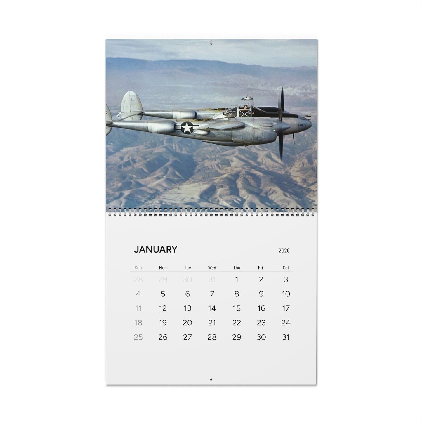 Vintage World War 2 Aircraft 2026 Calendar