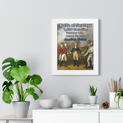 Historical Battle of Saratoga Framed Poster