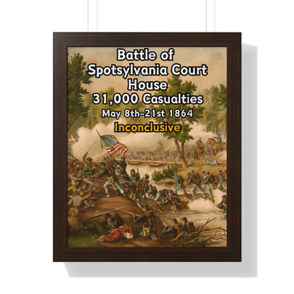 Historical Battle of Spotsylvania Court House Framed Poster