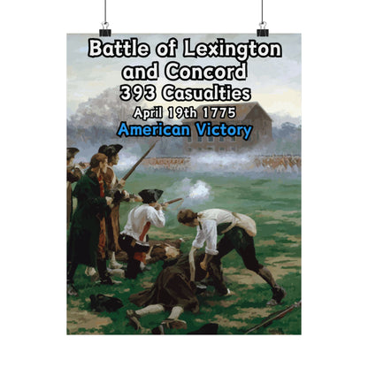 Battle of Lexington and Concord Vertical Matte Poster