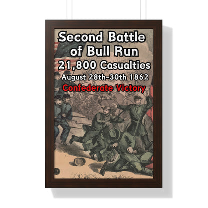 Historical Second Battle of Bull Run Framed Poster