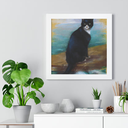 Bismarck Oskar Cat Framed Painting Poster