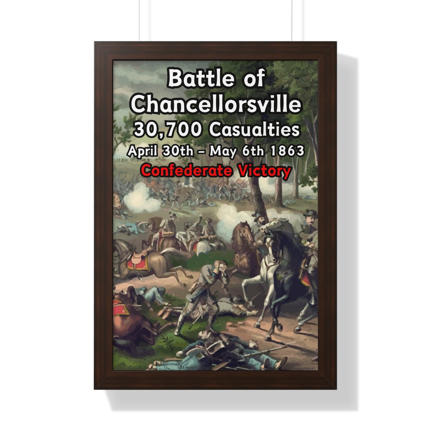 Gerahmtes Poster Historische Schlacht von Chancellorsville