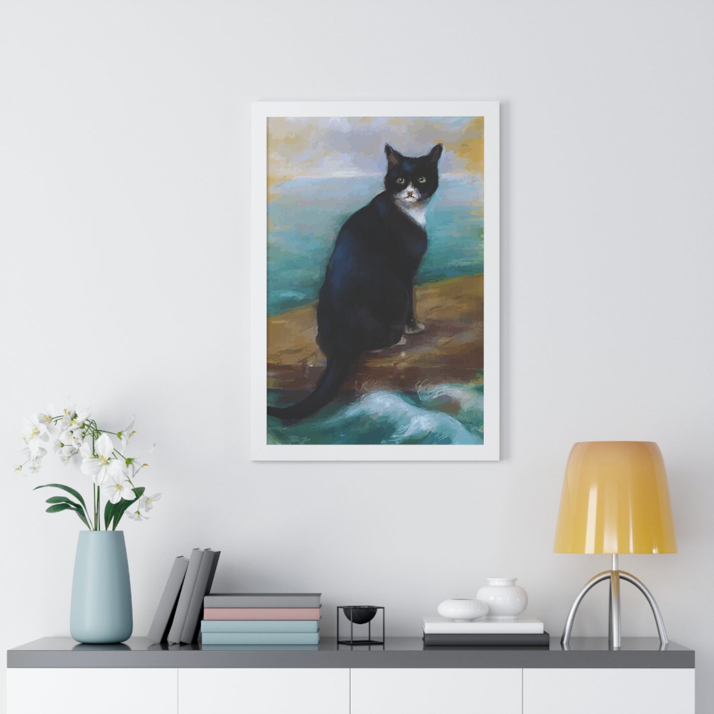 Bismarck Oskar Cat Framed Painting Poster