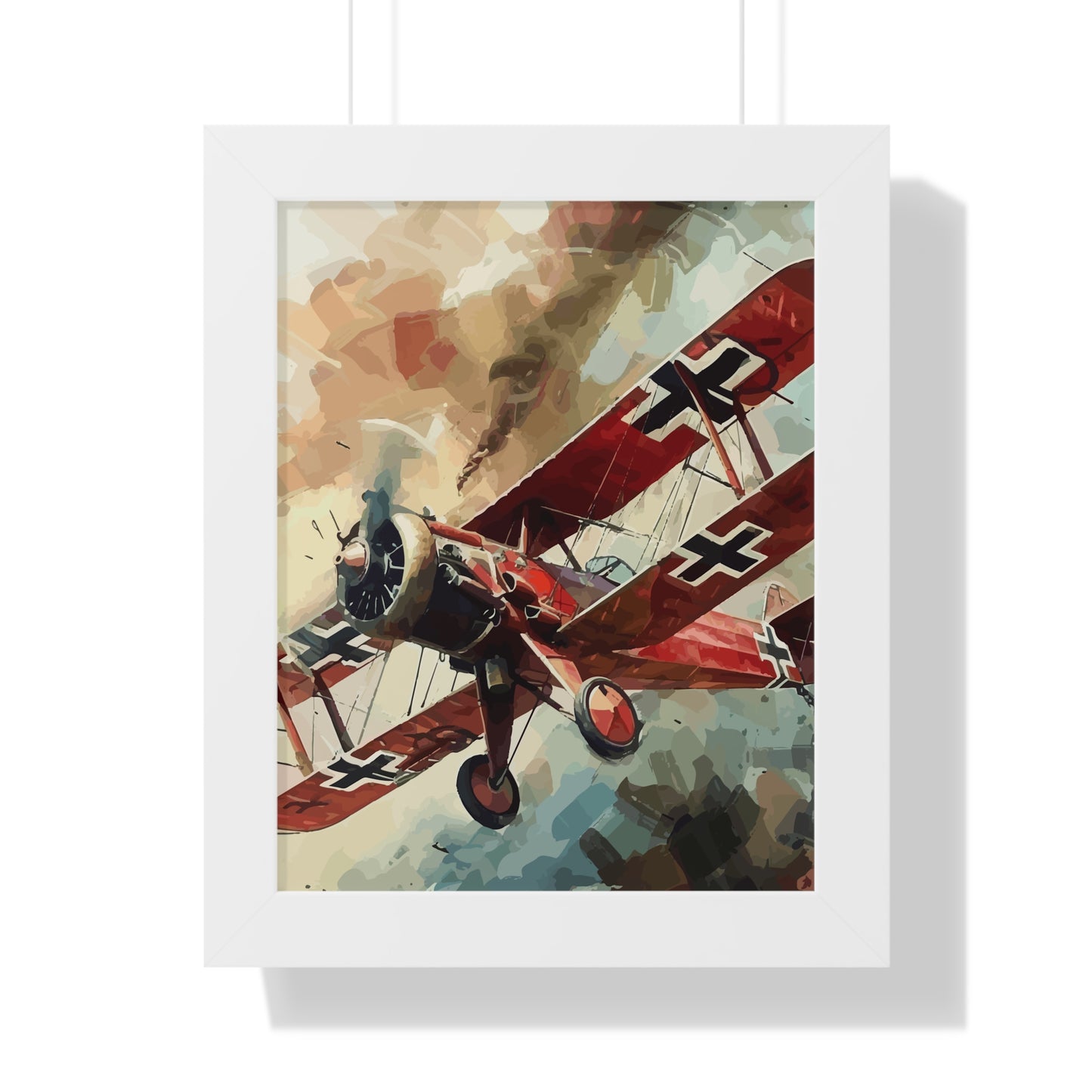 Gerahmtes Poster Red Baron Flugzeug