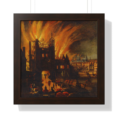 The Great London Fire Painting Poster