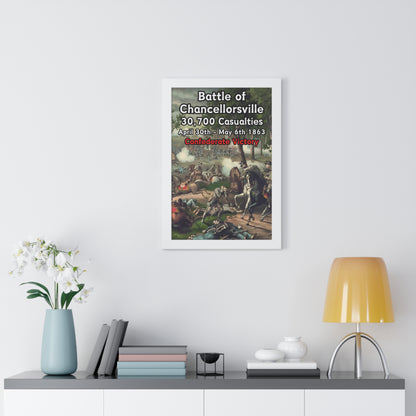 Gerahmtes Poster Historische Schlacht von Chancellorsville