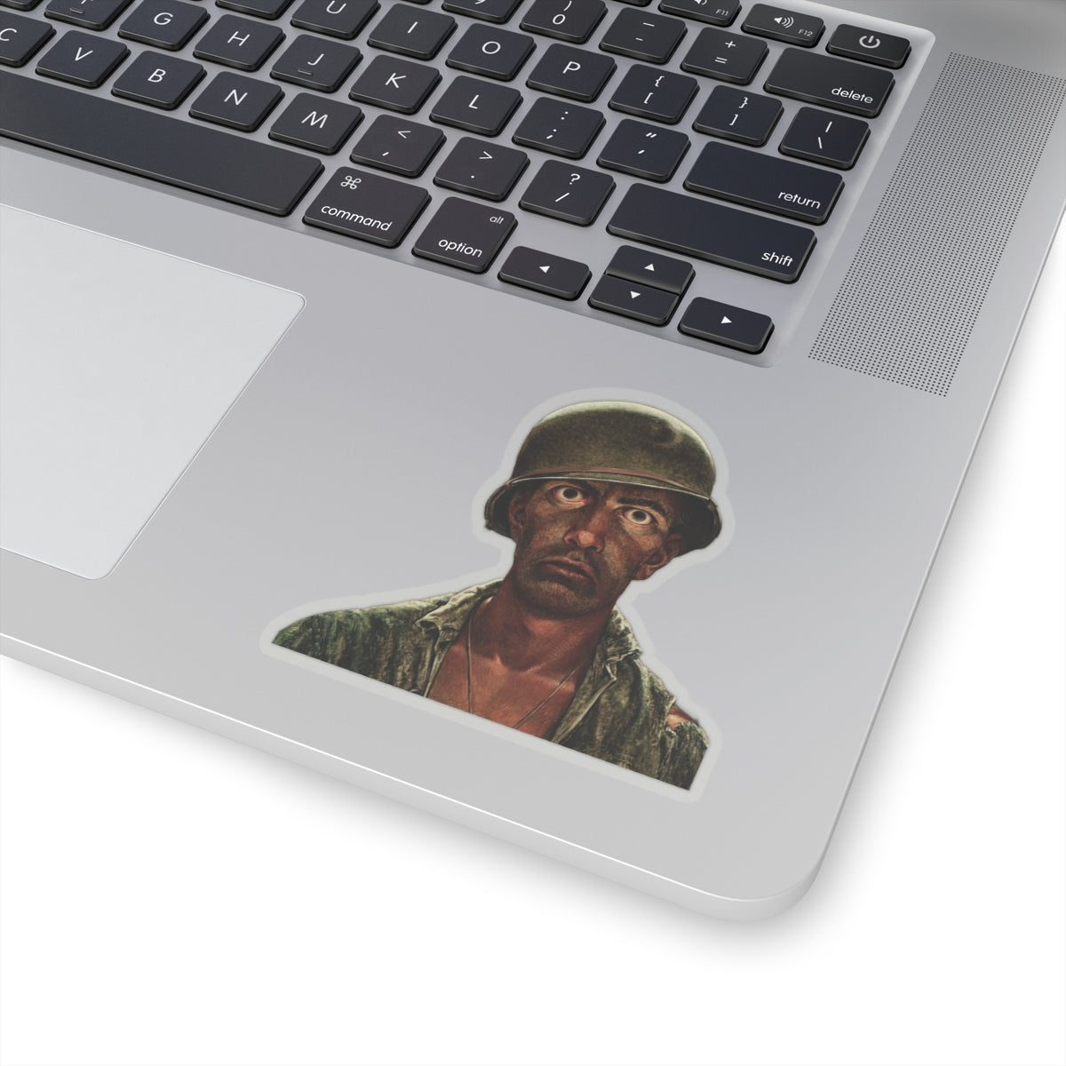 Thousand Yard Stare Cartoon Soldier Sticker