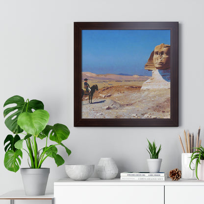 Napoleon Bonaparte in Egypt before a Sphinx Framed Painting Poster