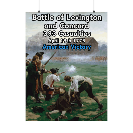 Battle of Lexington and Concord Vertical Matte Poster