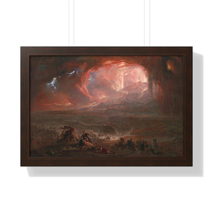 Historical Destruction of Pompeii and Herculaneum Framed Painting Poster