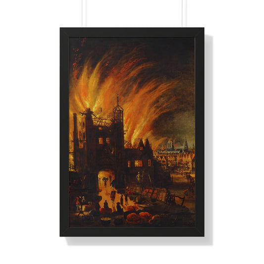 The Great London Fire Painting Poster