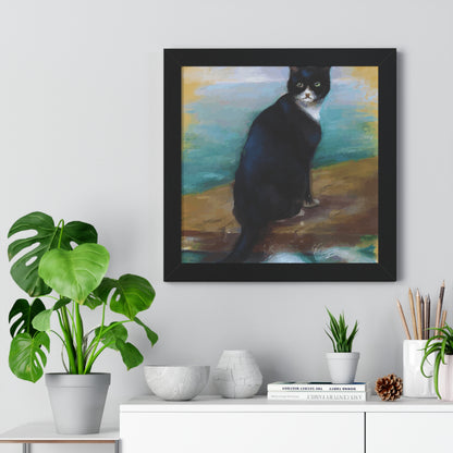 Bismarck Oskar Cat Framed Painting Poster