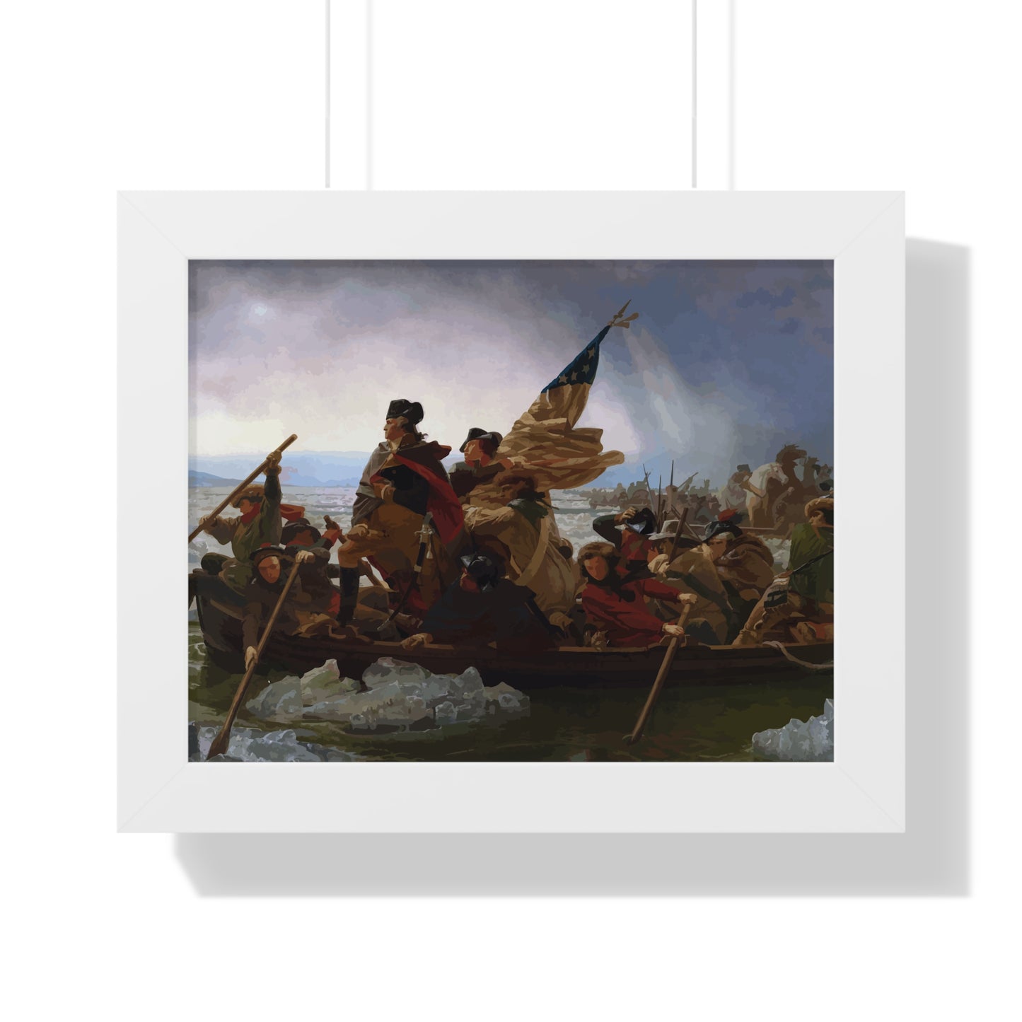 George Washington Crossing the Delaware Framed Painting Poster