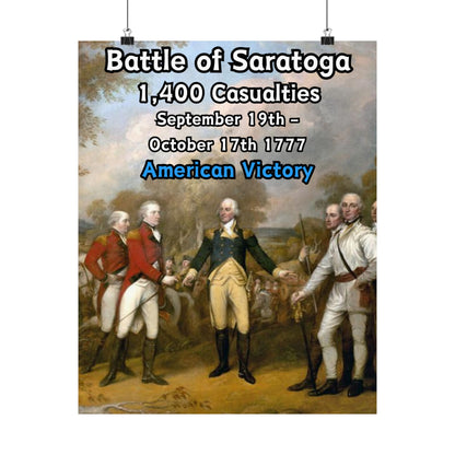 Battle of Saratoga Vertical Matte Poster