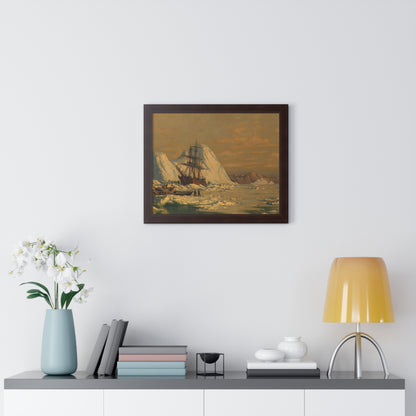 Historical An Incident of Whaling Framed Painting Poster