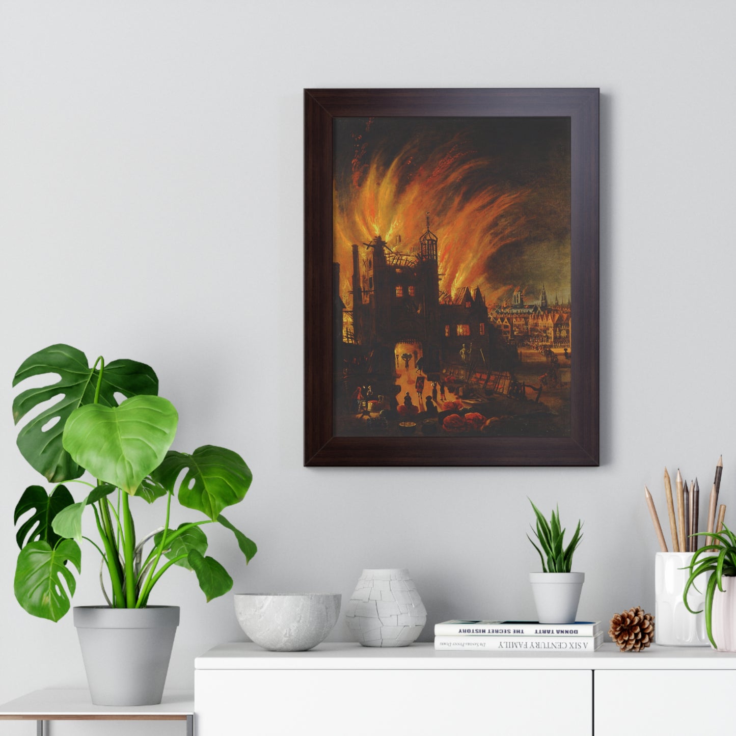 The Great London Fire Painting Poster