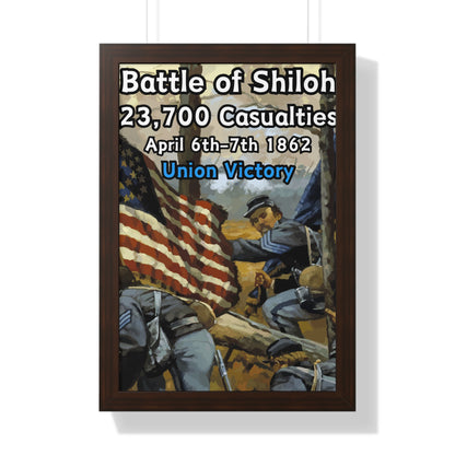 Gerahmtes Poster Historische Schlacht von Shiloh