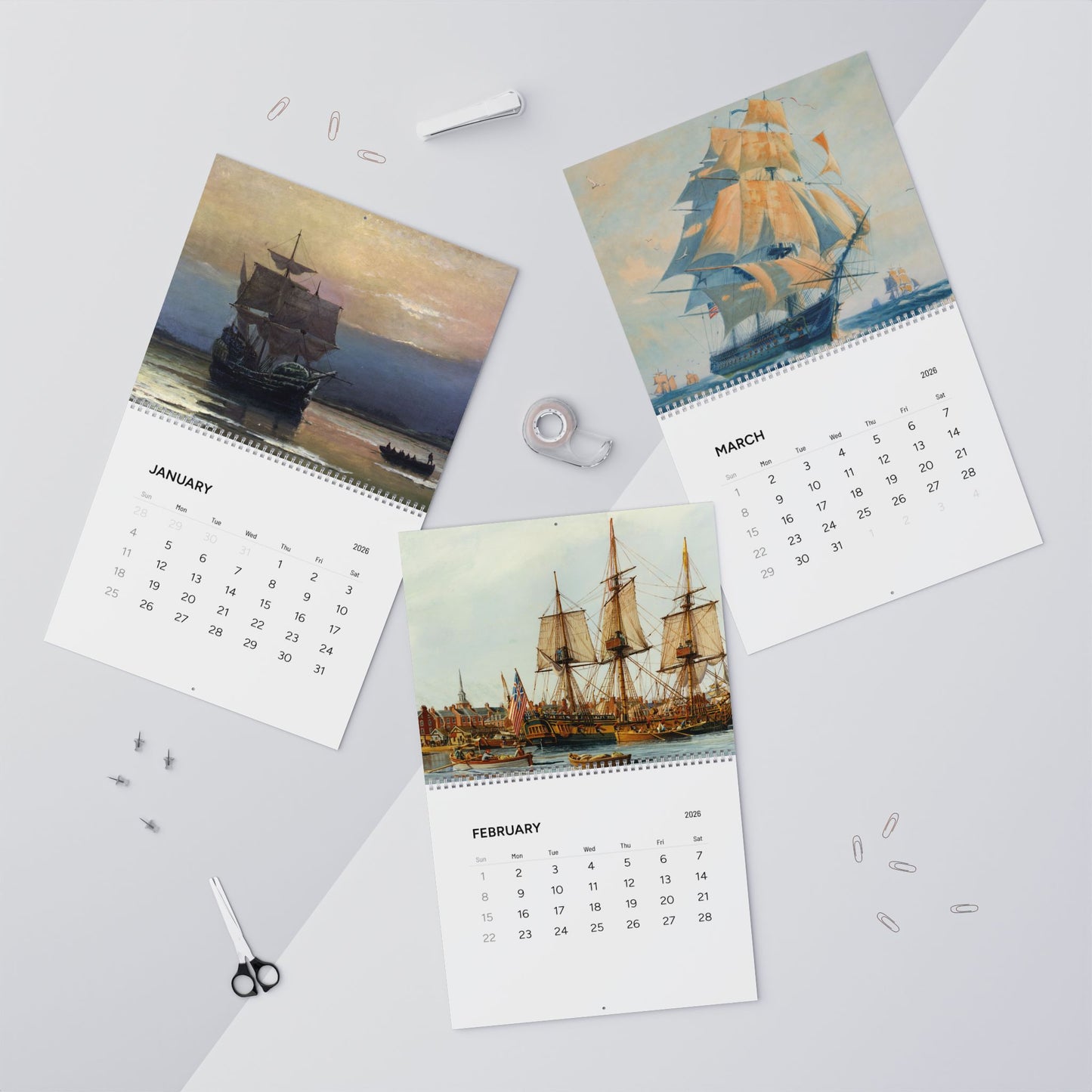 400 Years of American Ships 2026 Calendar