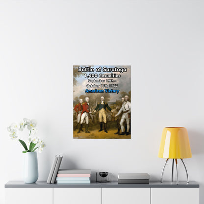 Battle of Saratoga Vertical Matte Poster