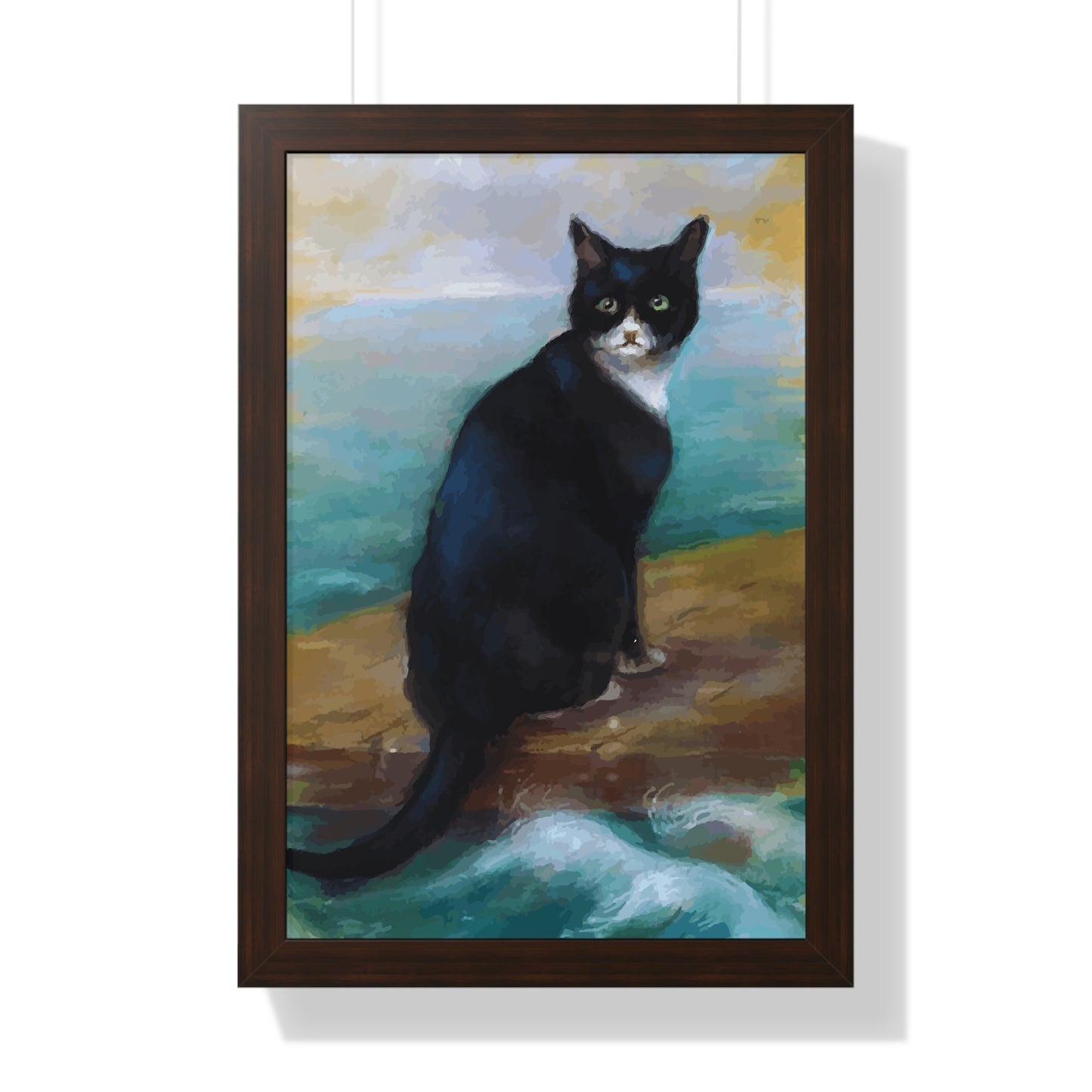 Bismarck Oskar Cat Framed Painting Poster