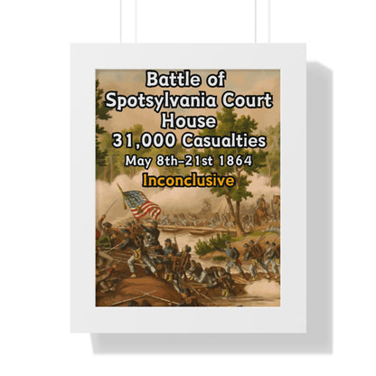 Historical Battle of Spotsylvania Court House Framed Poster