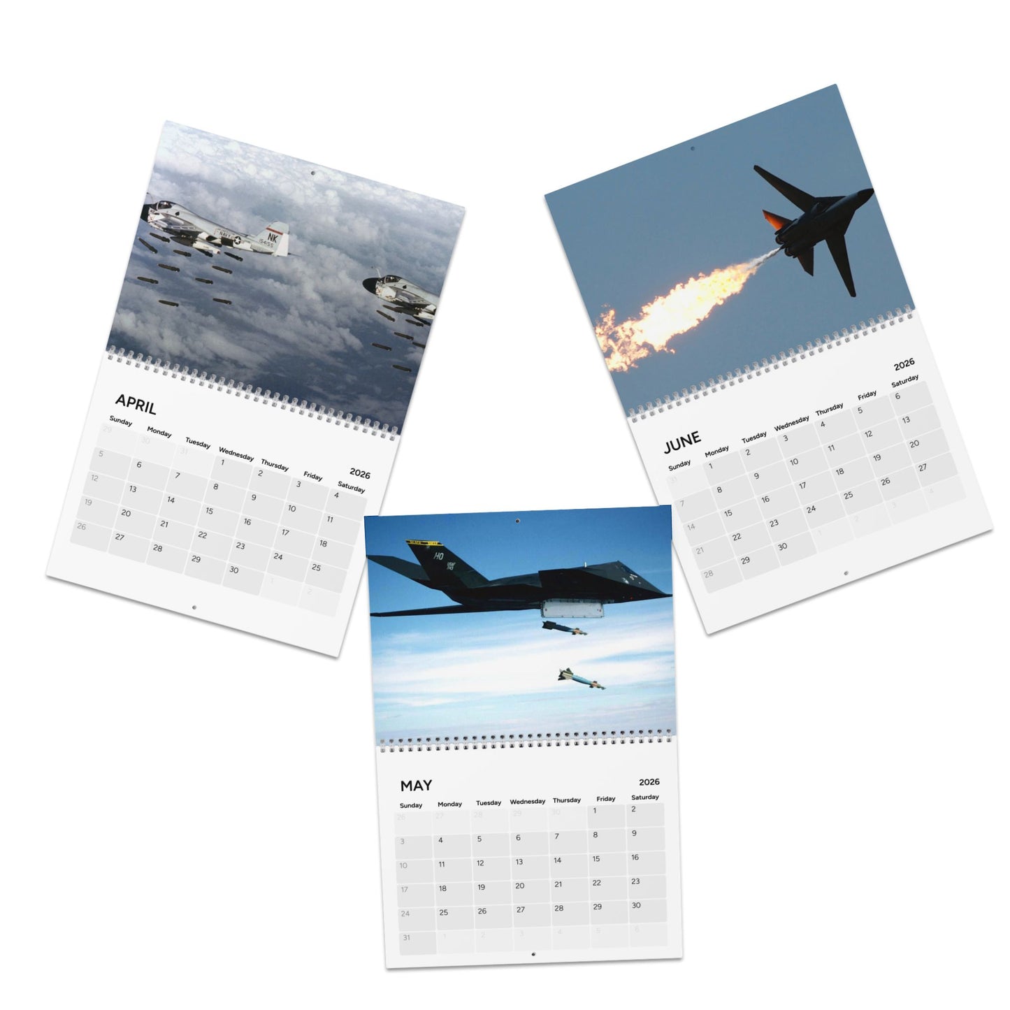 Vintage US Jets (Grid Style) 2026 Calendar