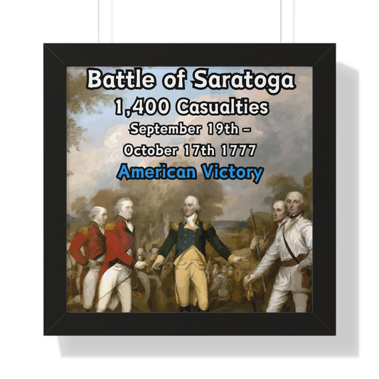 Gerahmtes Poster Historische Schlacht von Saratoga