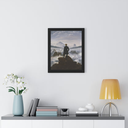 Historical Wanderer above the Fog Framed Painting Framed