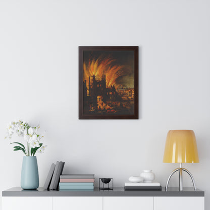 The Great London Fire Painting Poster