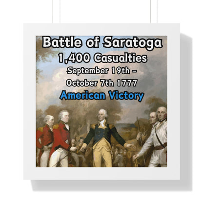 Historical Battle of Saratoga Framed Poster