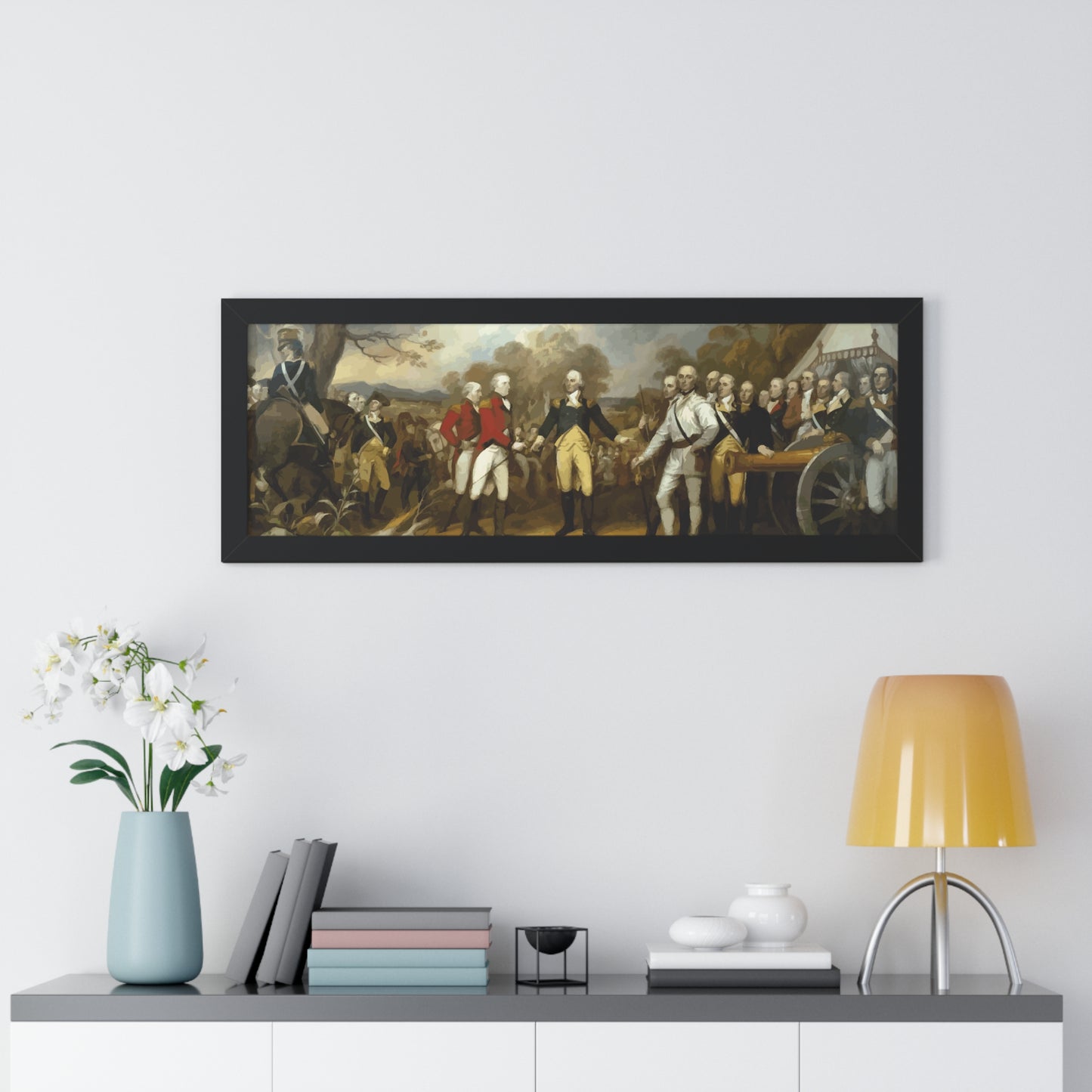 General Burgoyne's Surrender at Saratoga Framed Painting Poster