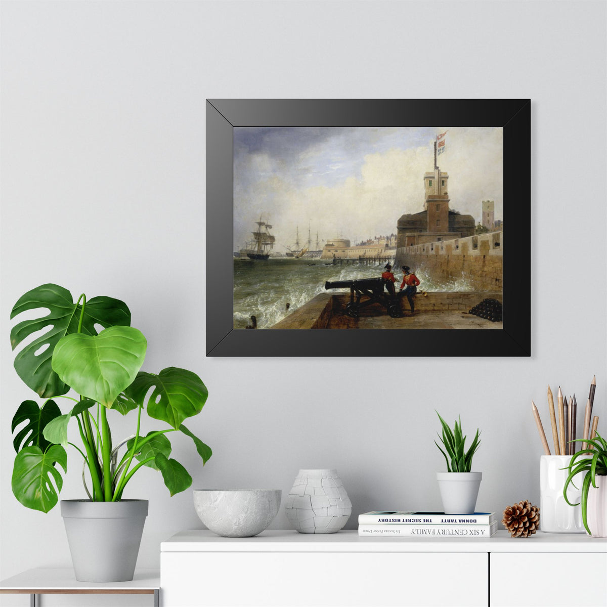 Semaphore at Portsmouth Framed Print | Edward William Cooke, 1836