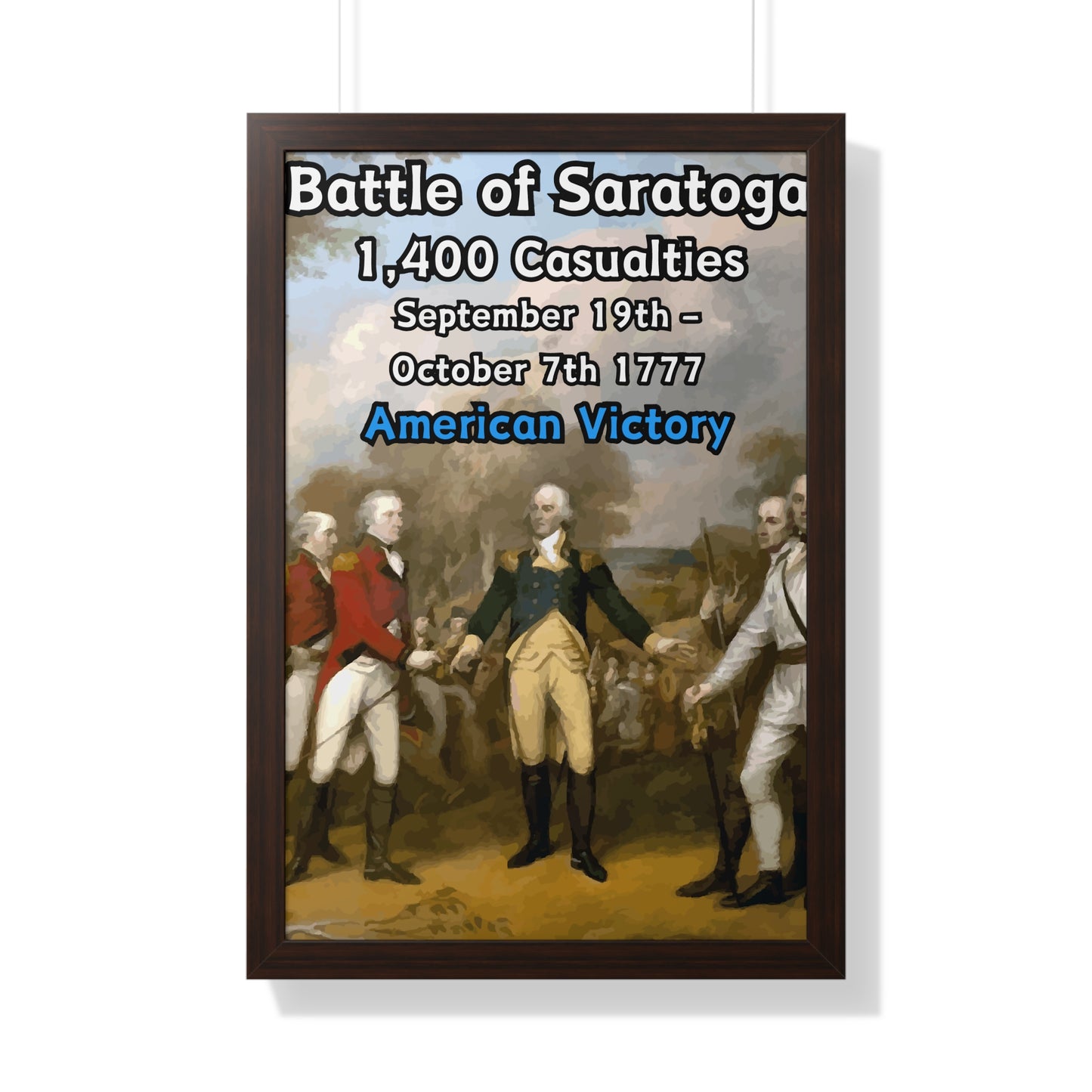 Historical Battle of Saratoga Framed Poster