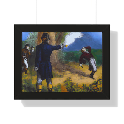 Alexander Hamilton Aaron Burr Duel Framed Painting Poster