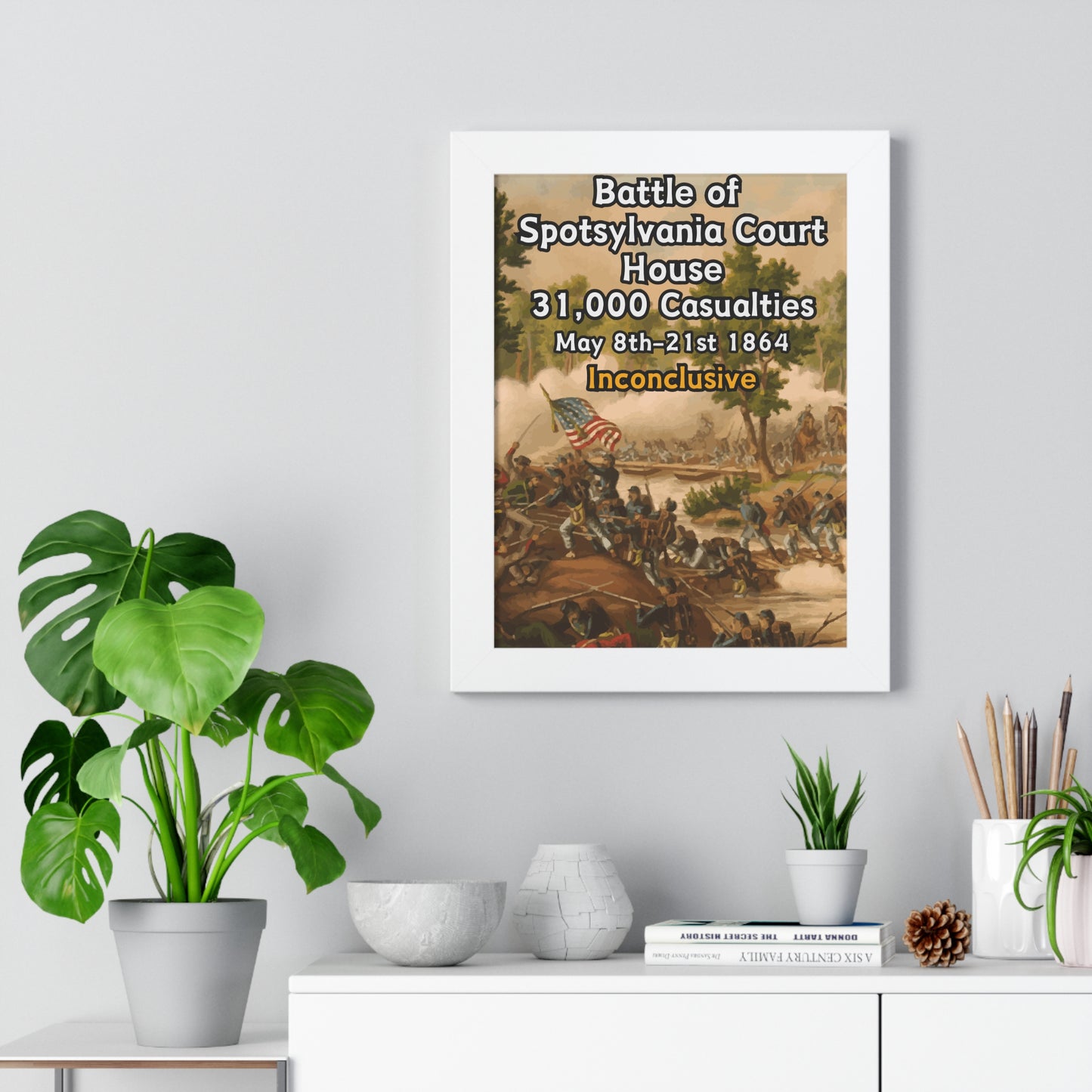 Historical Battle of Spotsylvania Court House Framed Poster