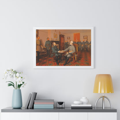 Robert E. Lee's Surrender at Appomattox Framed Painting Poster