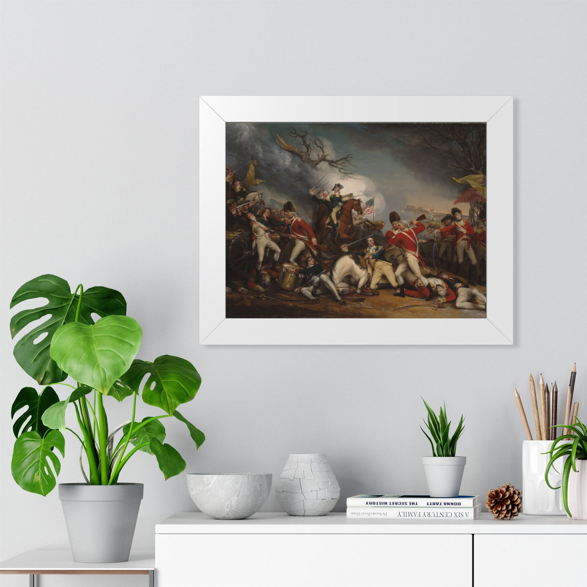 The Death of General Mercer at the Battle of Princeton Framed Print | John Trumbull, c. 1789