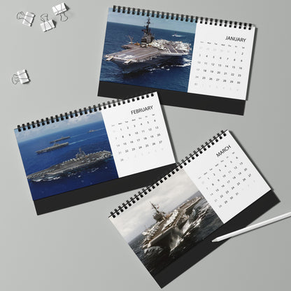 Naval Aircraft Carrier Desktop Calendar 2027