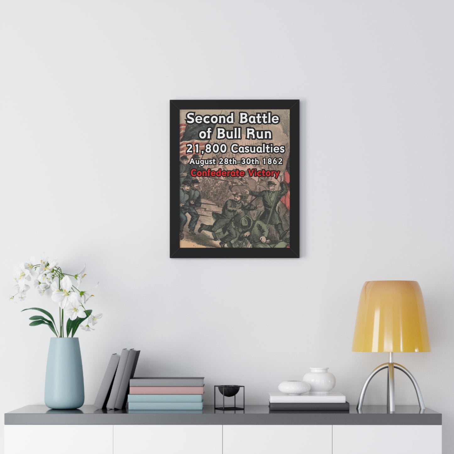 Historical Second Battle of Bull Run Framed Poster