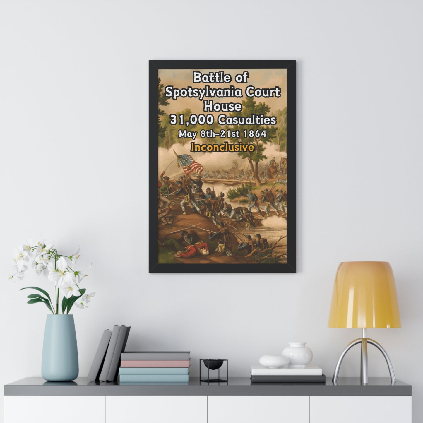 Historical Battle of Spotsylvania Court House Framed Poster