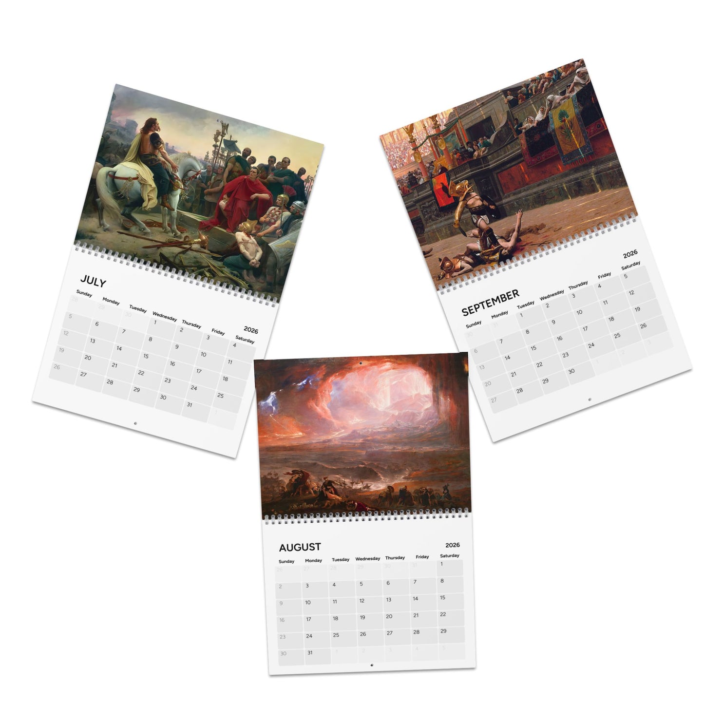 Roman History 2026 (Grid Style) Calendar