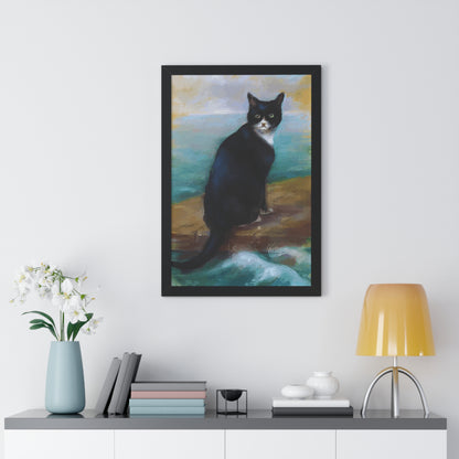 Bismarck Oskar Cat Framed Painting Poster