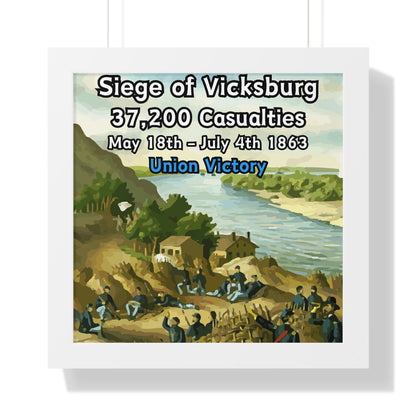 Gerahmtes Poster Historische Belagerung von Vicksburg