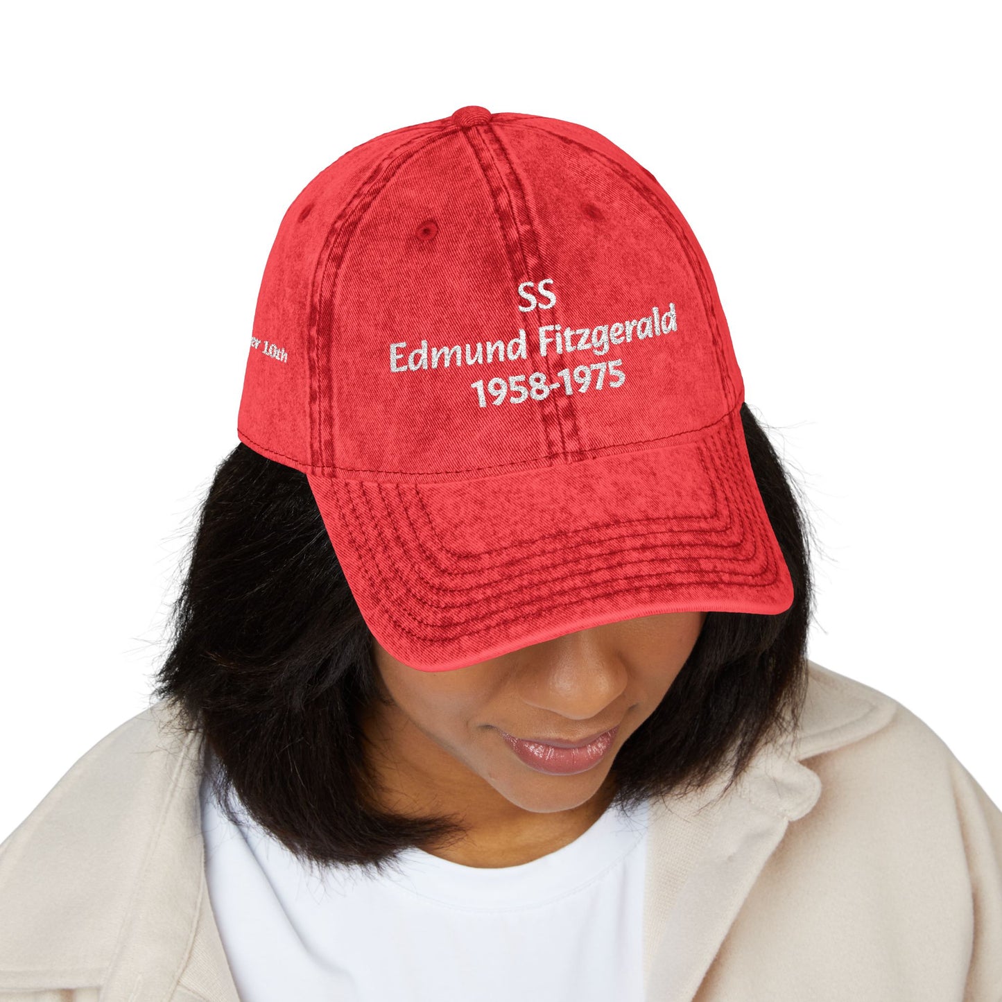 Edmund Fitzgerald Embroidered Vintage Hat