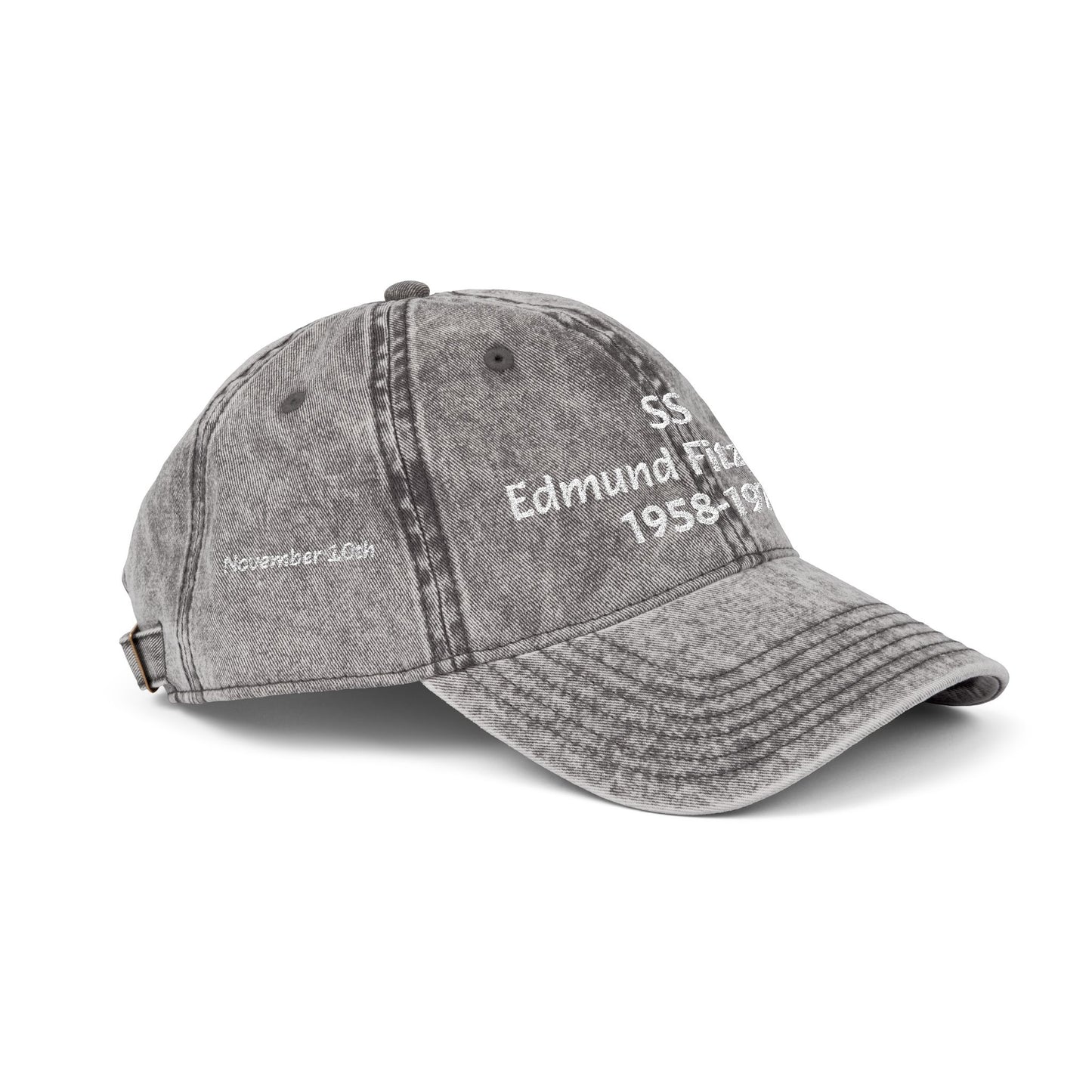 Edmund Fitzgerald Embroidered Vintage Hat