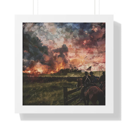 Historical Civil War Sunset Framed Poster