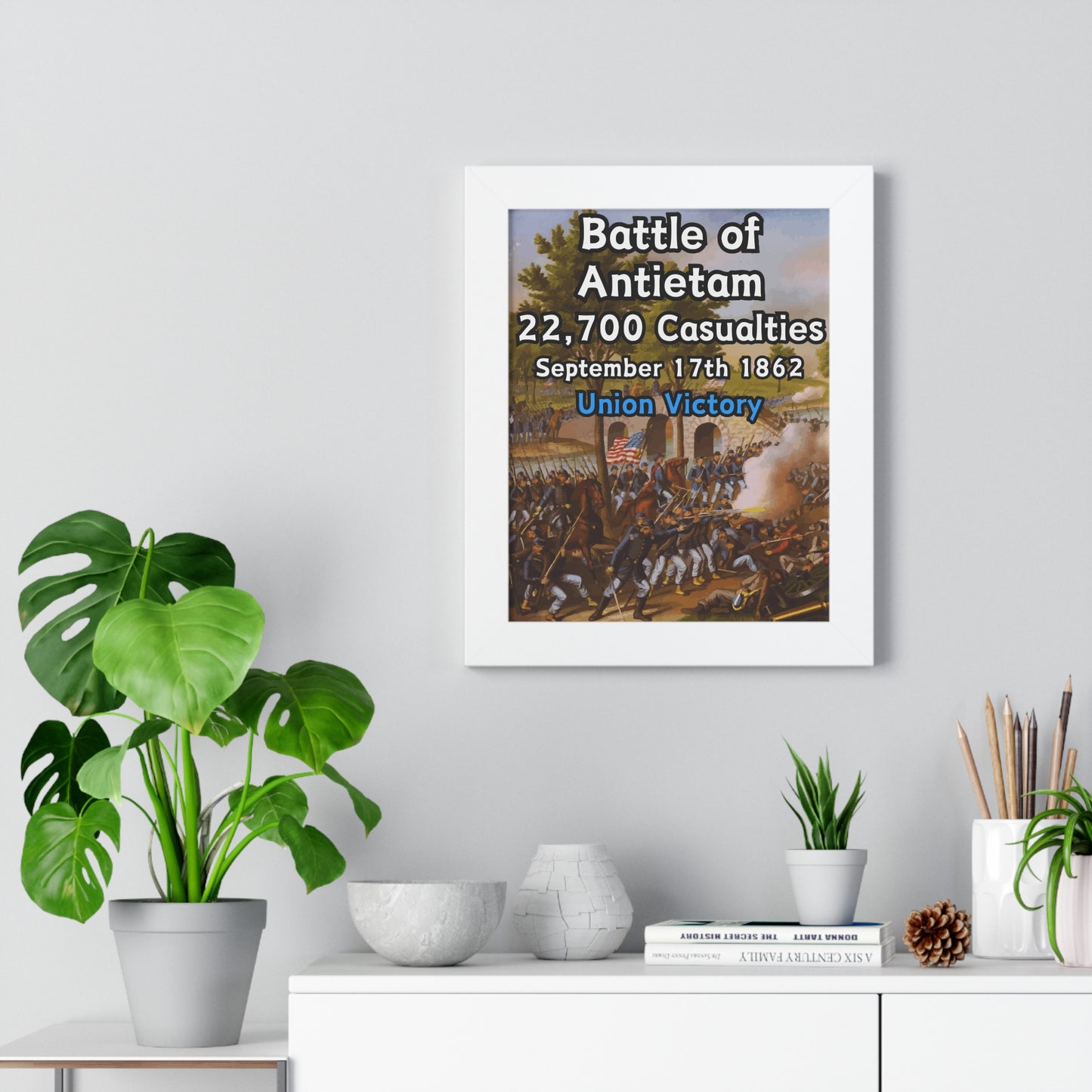 Historical Battle of Antietam Framed Poster