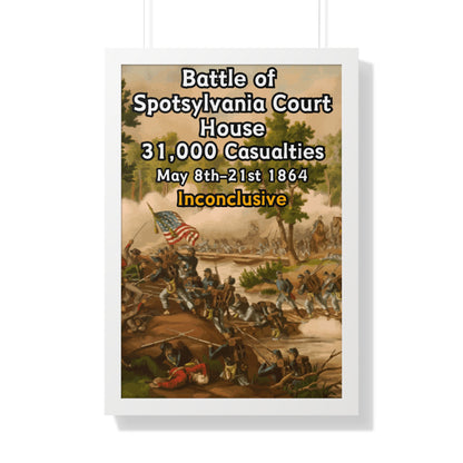 Historical Battle of Spotsylvania Court House Framed Poster