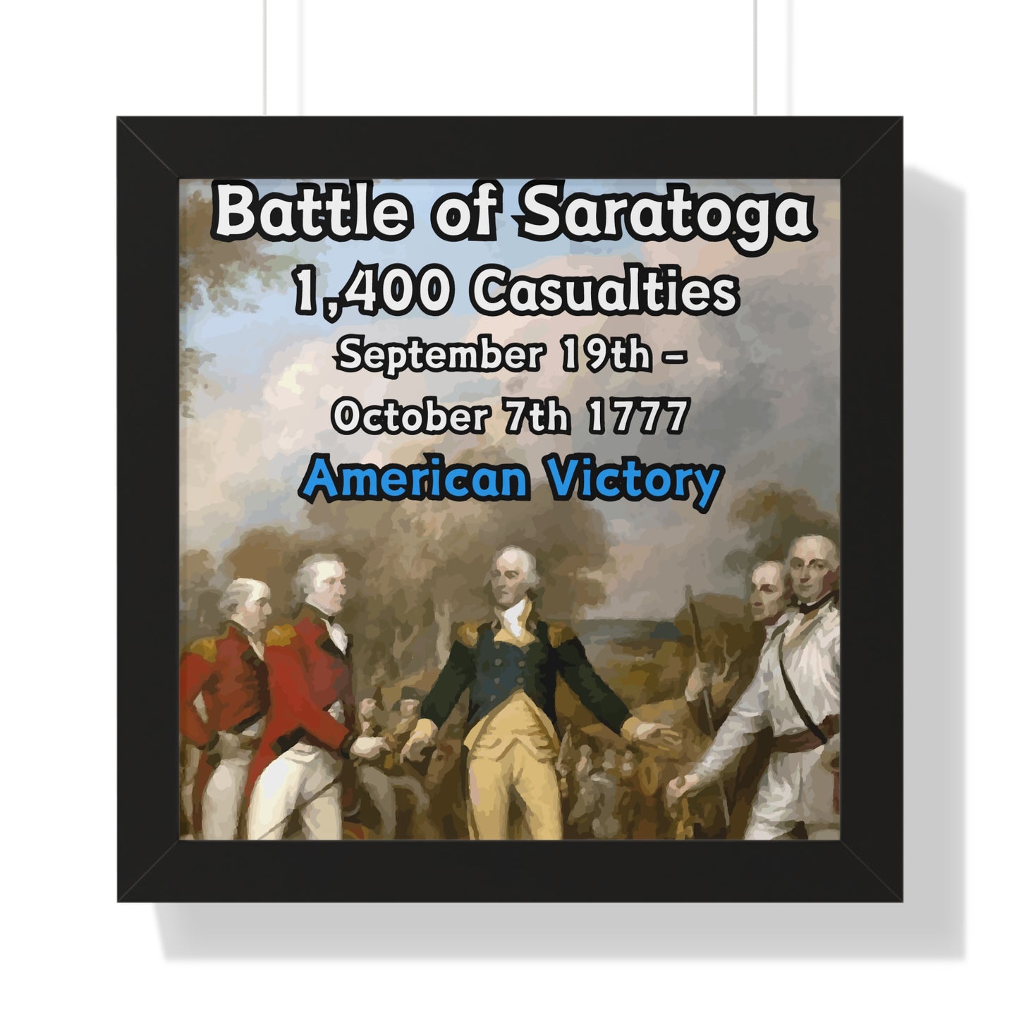 Historical Battle of Saratoga Framed Poster